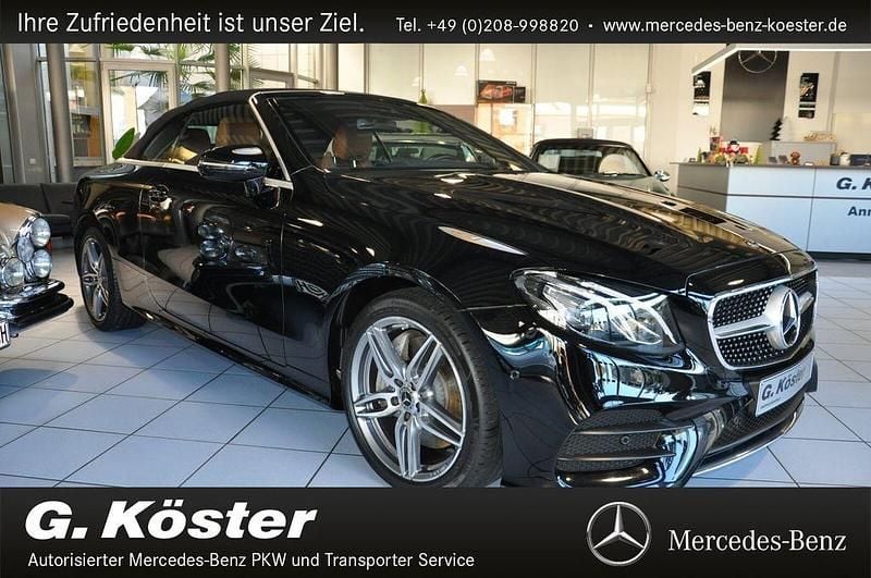 Schwarz unilack Gebraucht 2019 Mercedes E450 AMG line Cabrio | 44.800 € (Superpreis) - Bild 1/4