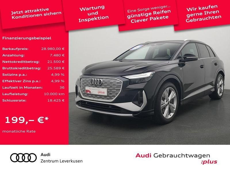 Mythosschwarz metallic Gebraucht 2022 Audi Q4 e-tron Ambiente SUV | 28.980 € (Guter Preis) - Bild 1/4