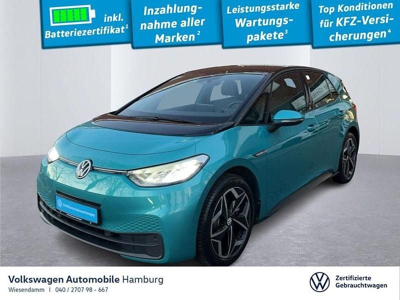 Blau Gebraucht 2021 VW ID.3 Pro Performance Kleinwagen | 20.555 € (Fairer Preis) - Bild 1/3