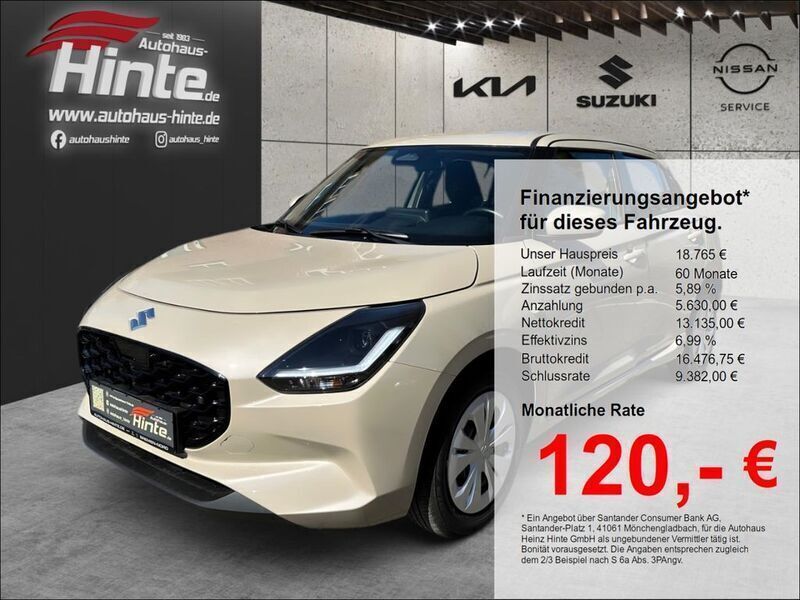 Beige Neu 2025 Suzuki Swift Club Limousine | 18.765 € - Bild 1/3