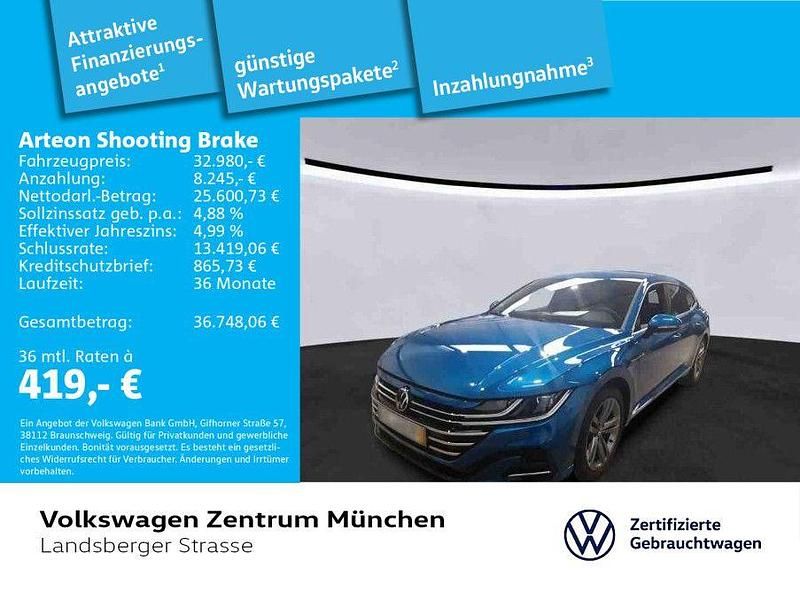 Blau Gebraucht 2023 VW Arteon R-line Limousine | 32.980 € (Fairer Preis) - Bild 1/2