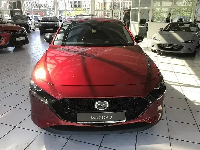 Neu Mazda 3 Homura-Line 140 PS (102 kW) 2026 Soul red crystal m Limousine