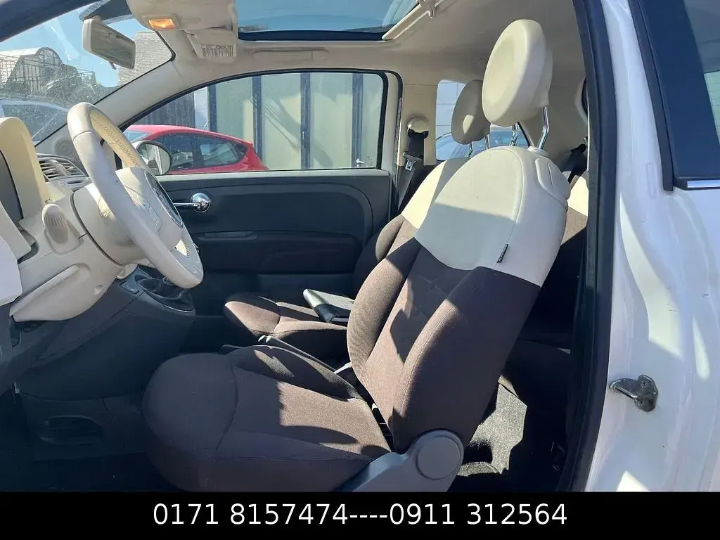 Gebraucht Fiat 500 Lounge 69 PS (50 kW) 2014 Bianco bianco/ bossa nova/calc Kleinwagen