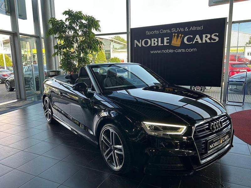 Mythosschwarz (metallic) Gebraucht 2019 Audi A3 Cabriolet S-Line Cabrio | 28.690 € (Teuer) - Bild 1/4