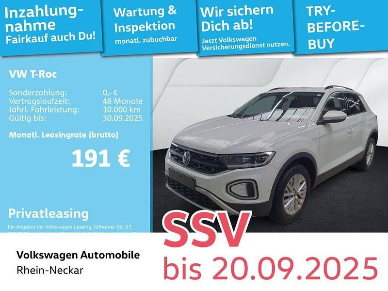 Pure white Gebraucht 2024 VW T-Roc Life SUV | 21.391 € (Superpreis) - Bild 1/2