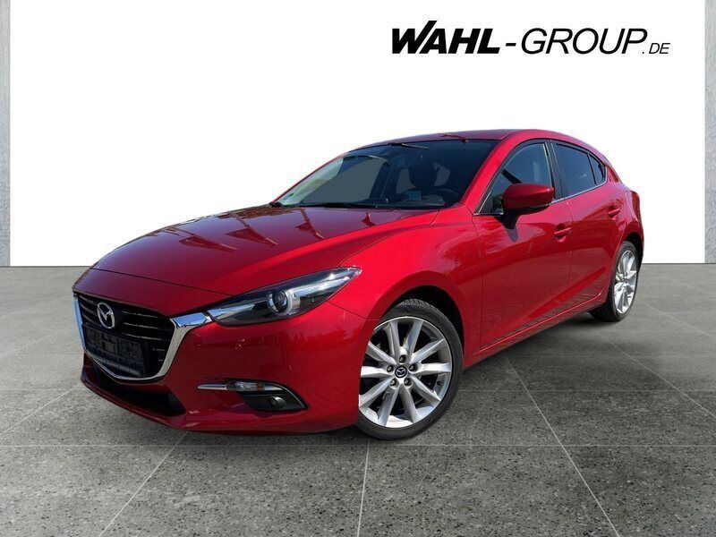Rot Gebraucht 2018 Mazda 3 Sports-Line Limousine | 14.985 € (Fairer Preis) - Bild 1/4
