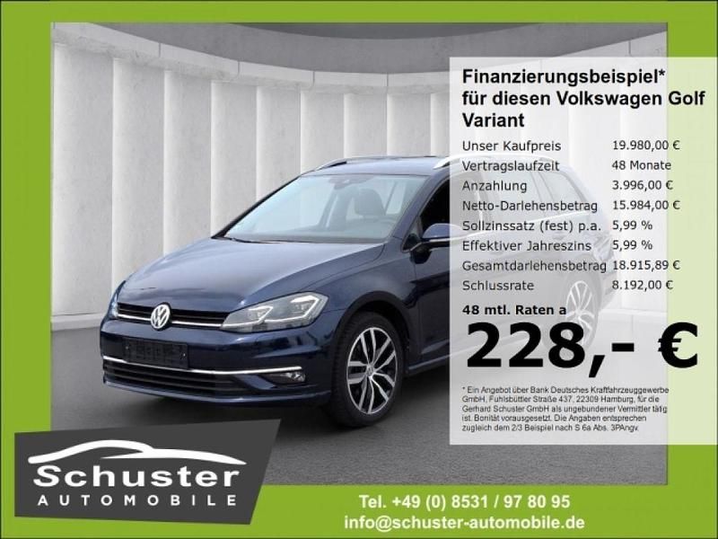 Atlantik blue metallic (metallic) Gebraucht 2020 VW Golf VIII Highline Kombi | 19.980 € (Fairer Preis) - Bild 1/4