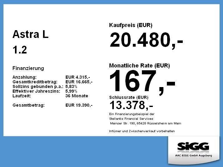 Gebraucht Opel Astra 131 PS (96 kW) 2024 Grau/typ aussenverkleidung metalliclack (metallic) Limousine