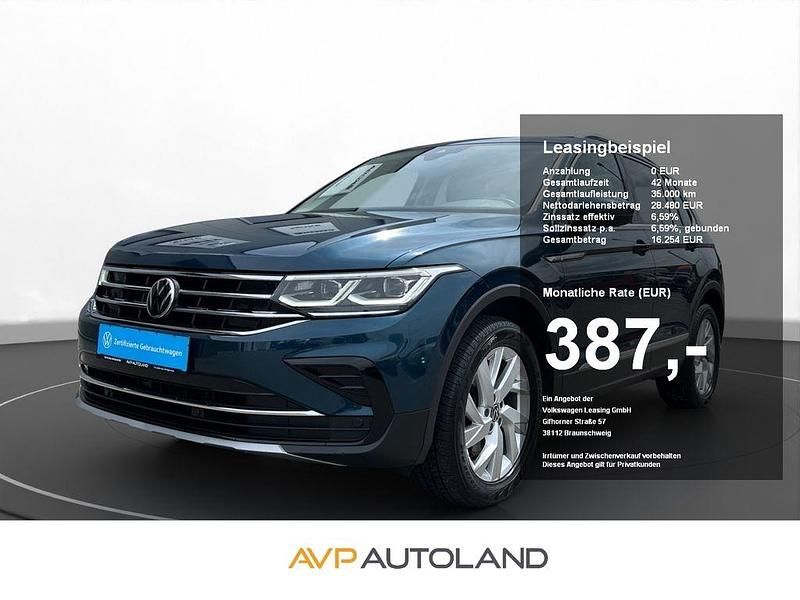 Nightshade blue Gebraucht 2021 VW Tiguan Elegance SUV | 28.480 € (Guter Preis) - Bild 1/4