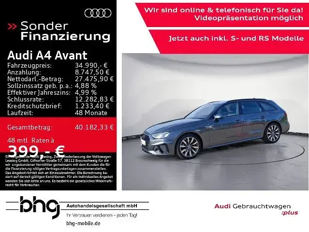 Gebraucht Audi A4 S-Line 204 PS (150 kW) 2023 Kombi