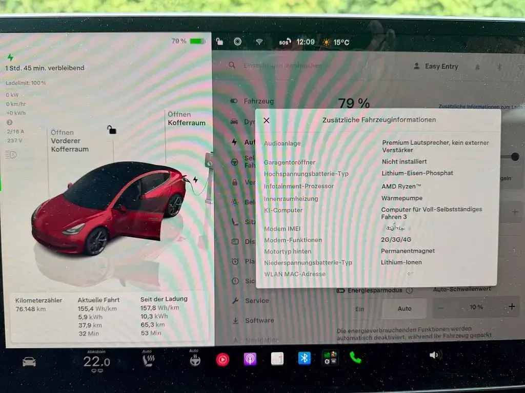 Käytetty Tesla Model 3 208 kW (283 HP) 2022 Punainen Sedan