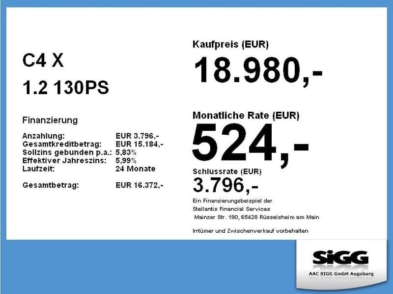 Gebraucht Citroën C4 X 131 PS (96 kW) 2024 Lack grau artense (metallic) SUV