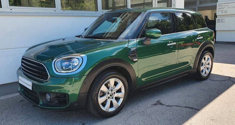 British racing green metallic Gebraucht 2020 Mini One Countryman SUV | 20.900 € (Etwas zu teuer) - Bild 1/4