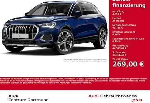 Gebraucht Audi Q3 Advanced Plus 193 PS (141 kW) 2025 Blau SUV