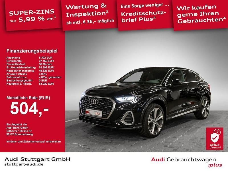 Mythosschwarz metallic Gebraucht 2024 Audi Q3 Sportback S-Line SUV | 58.440 € (Fairer Preis) - Bild 1/2