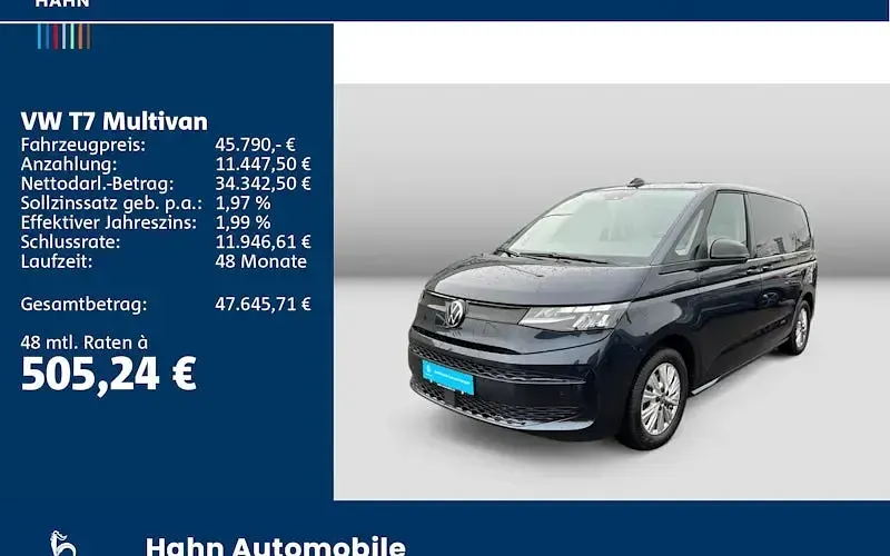Usata VW Multivan Basis 150 CV (110 kW) 2024 Blu Monovolume