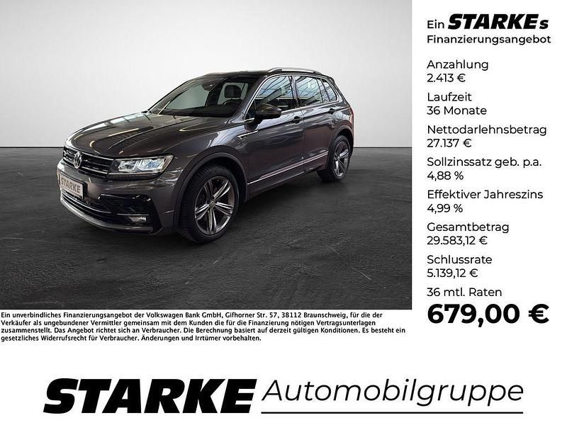 Indiumgrau metallic Gebraucht 2018 VW Tiguan Highline SUV | 29.550 € (Teuer) - Bild 1/4