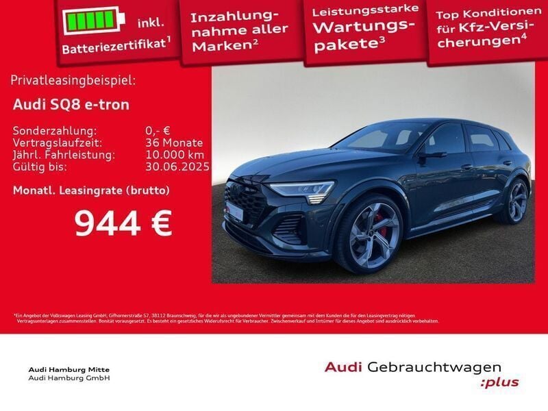 Grün Gebraucht 2024 Audi SQ8 e-tron Sport SUV | 83.450 € (Etwas zu teuer) - Bild 1/3