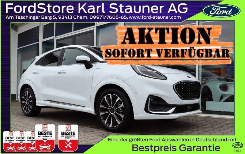 Frozen white Neu 2024 Ford Puma ST-Line SUV | 22.480 € (Superpreis) - Bild 1/4