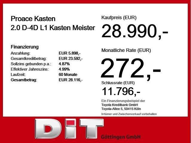 Nowe Toyota Proace 144 KM (105 kW) 2025 Minivan