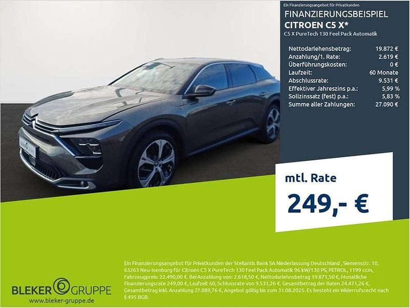 Amazonite grau Gebraucht 2022 Citroën C5 X Feel Kombi | 18.580 € - Bild 1/3