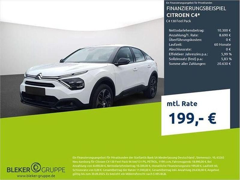 Weiss banquise Gebraucht 2023 Citroën C4 Feel Limousine | 18.990 € (Fairer Preis) - Bild 1/3