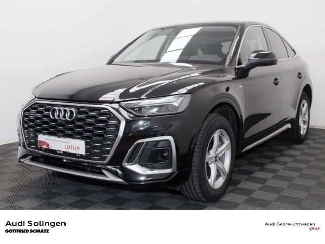 Mythosschwarz (black), metallic Gebraucht 2021 Audi Q5 Sportback S-Line SUV | 36.950 € (Guter Preis) - Bild 1/3