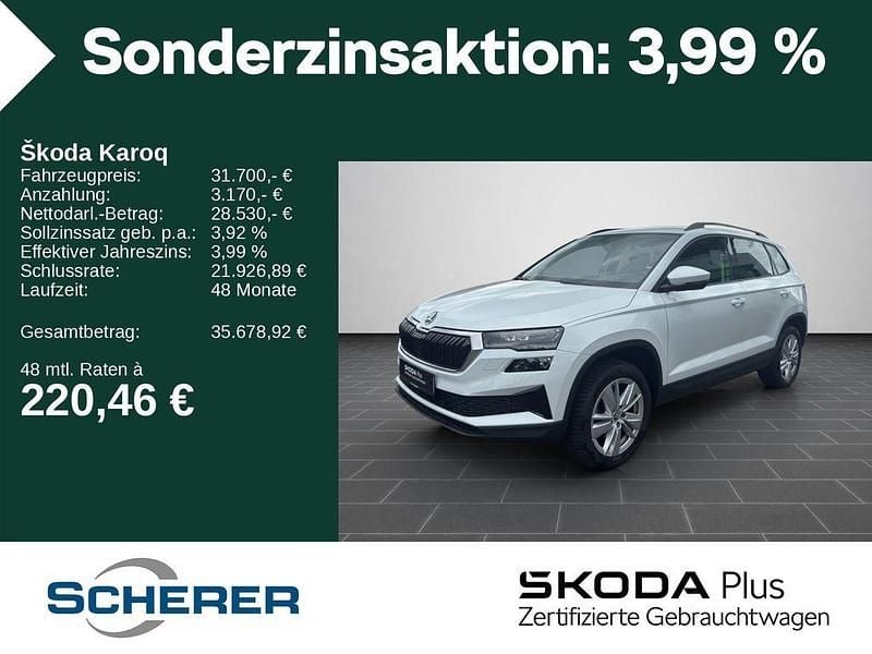 Weiß Gebraucht 2024 Skoda Karoq Selection SUV | 31.700 € (Fairer Preis) - Bild 1/4