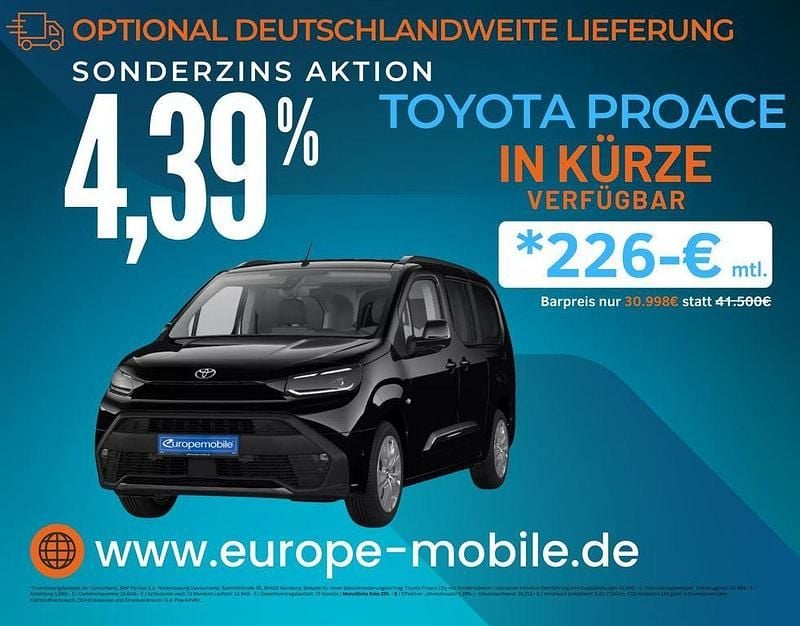 Schwarz Neu 2026 Toyota Proace Verso City Kombi | 32.450 € (Guter Preis) - Bild 1/1