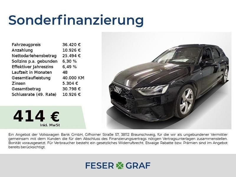 Mythosschwarz metallic Gebraucht 2022 Audi A4 Ambiente Kombi | 36.420 € - Bild 1/2