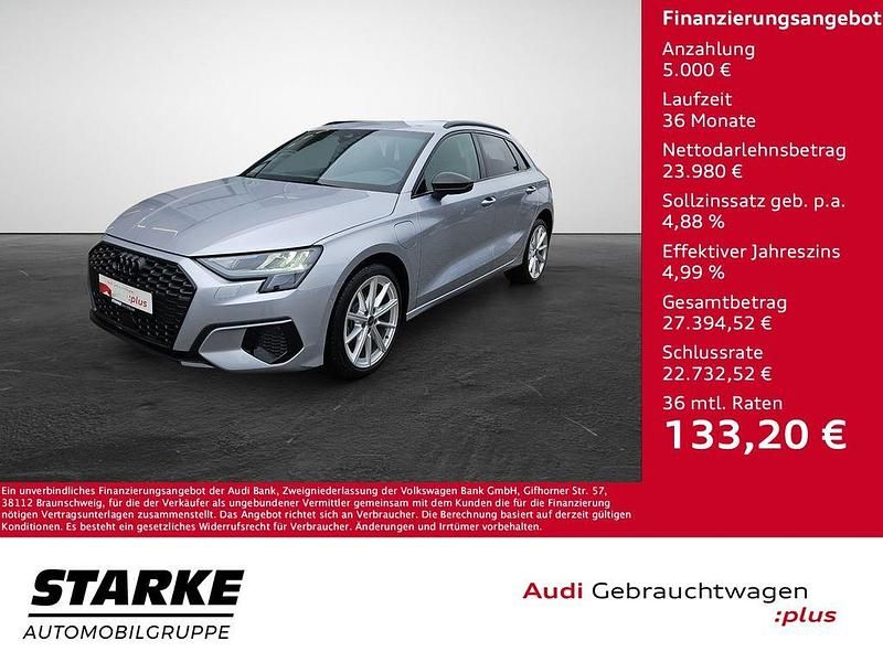 Florettsilber metallic Gebraucht 2023 Audi A3 Sportback e-tron Advanced Limousine | 28.980 € (Fairer Preis) - Bild 1/4