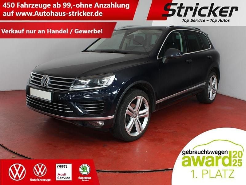 Moonlight blue perleffekt Gebraucht 2015 VW Touareg R-line SUV | 14.499 € (Superpreis) - Bild 1/4