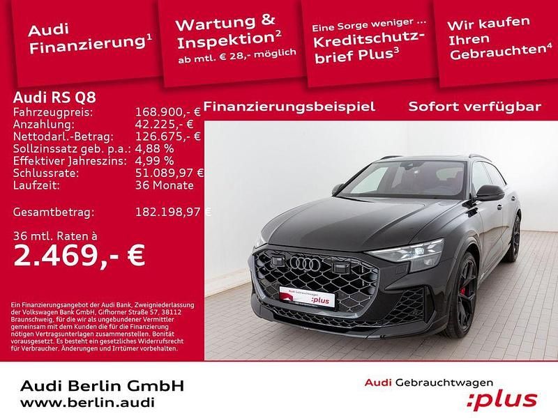 Mythosschwarz metallic Gebraucht 2025 Audi RS Q8 Performance SUV | 168.900 € - Bild 1/3