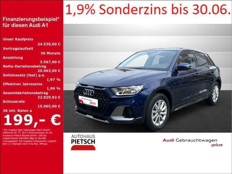 Blau Gebraucht 2024 Audi A1 Comfort Kleinwagen | 24.530 € (Guter Preis) - Bild 1/4