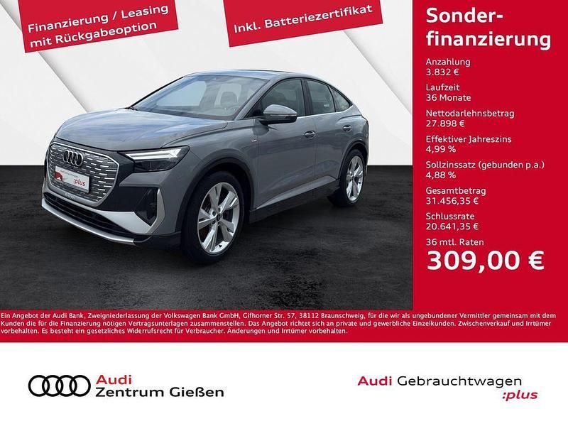 Grau Gebraucht 2022 Audi Q4 Sportback e-tron S-Line SUV | 31.730 € (Guter Preis) - Bild 1/4
