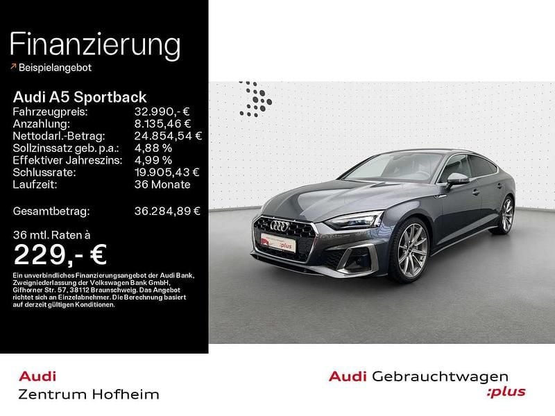 Daytonagrau perleffekt Gebraucht 2022 Audi A5 S-Line Limousine | 32.990 € (Guter Preis) - Bild 1/4
