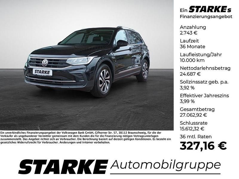 Grau Gebraucht 2021 VW Tiguan Life SUV | 27.430 € (Teuer) - Bild 1/4