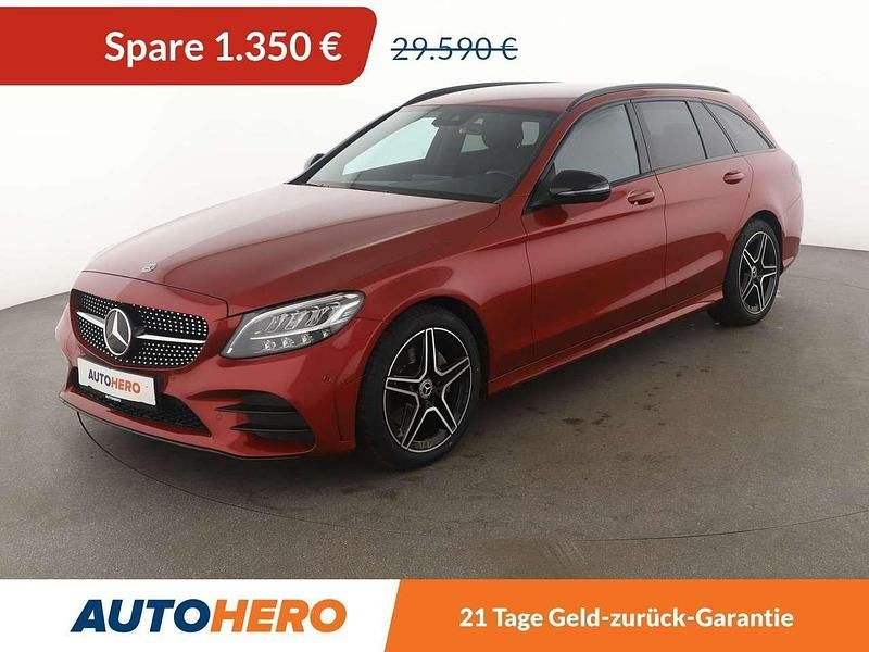 Rot Gebraucht 2020 Mercedes C220 AMG line Kombi | 28.240 € (Guter Preis) - Bild 1/3
