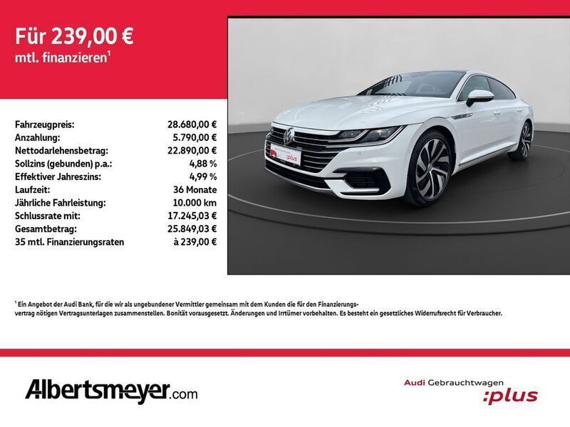 Weiß Gebraucht 2020 VW Arteon R-line Limousine | 30.680 € (Guter Preis) - Bild 1/4