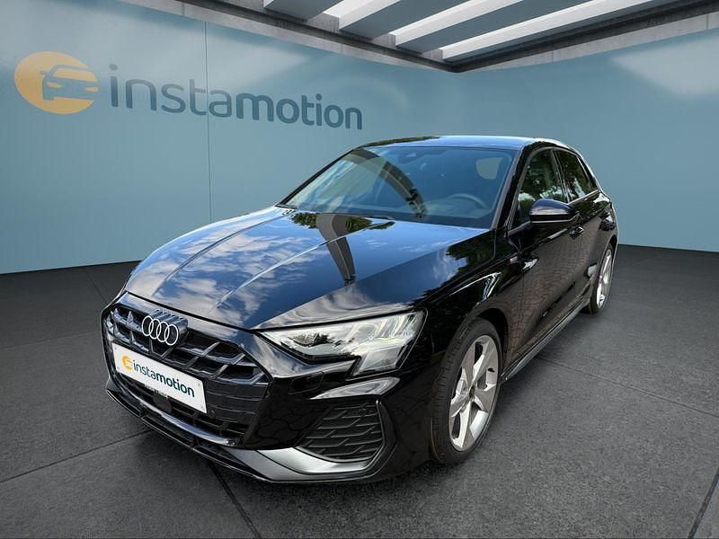 Schwarz Gebraucht 2025 Audi A3 Sportback S-Line Kleinwagen | 36.749 € (Guter Preis) - Bild 1/4