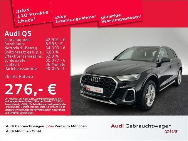 Mythosschwarz metallic Gebraucht 2022 Audi Q5 S-Line SUV | 42.991 € (Fairer Preis) - Bild 1/2
