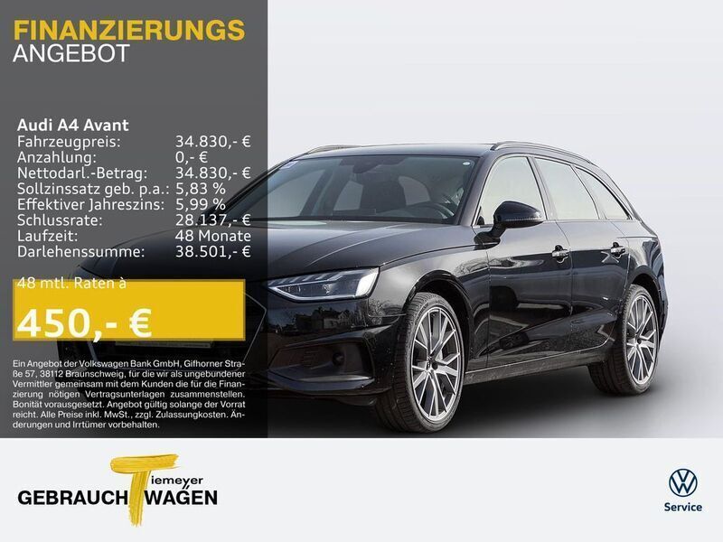 Schwarz Gebraucht 2024 Audi A4 Business Kombi | 38.540 € (Teuer) - Bild 1/4
