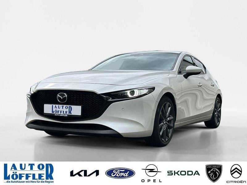 Snowflake white pearl (weiß) Gebraucht 2019 Mazda 3 Selection Limousine | 18.480 € (Fairer Preis) - Bild 1/4