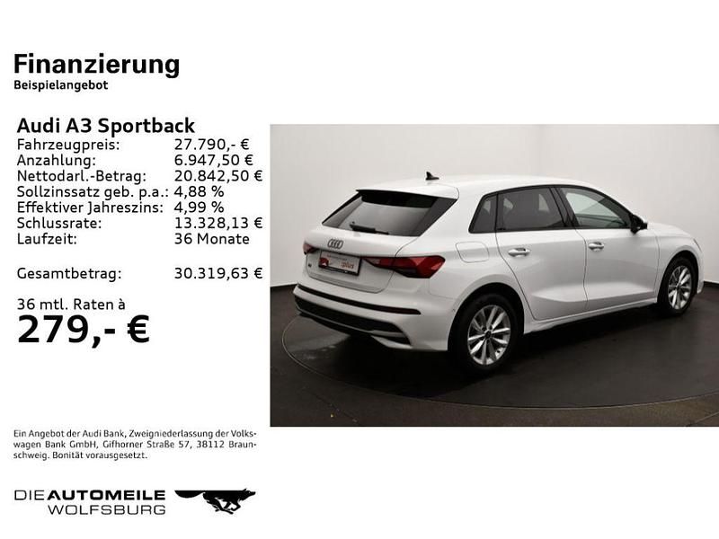 Gebraucht Audi A3 150 PS (110 kW) 2024 Arkonaweiß Limousine