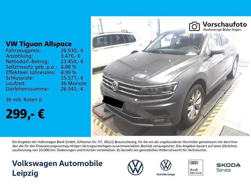 Grau Gebraucht 2020 VW Tiguan Allspace Highline SUV | 26.930 € (Fairer Preis) - Bild 1/3