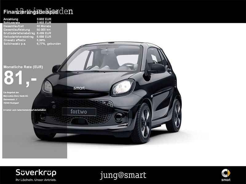 Schwarz Gebraucht 2022 Smart ForTwo Coupé Cabrio | 10.290 € (Guter Preis) - Bild 1/2