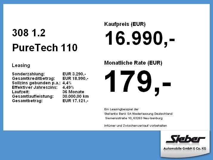 Gebraucht Peugeot 308 Active 110 PS (80 kW) 2022 Weiss
