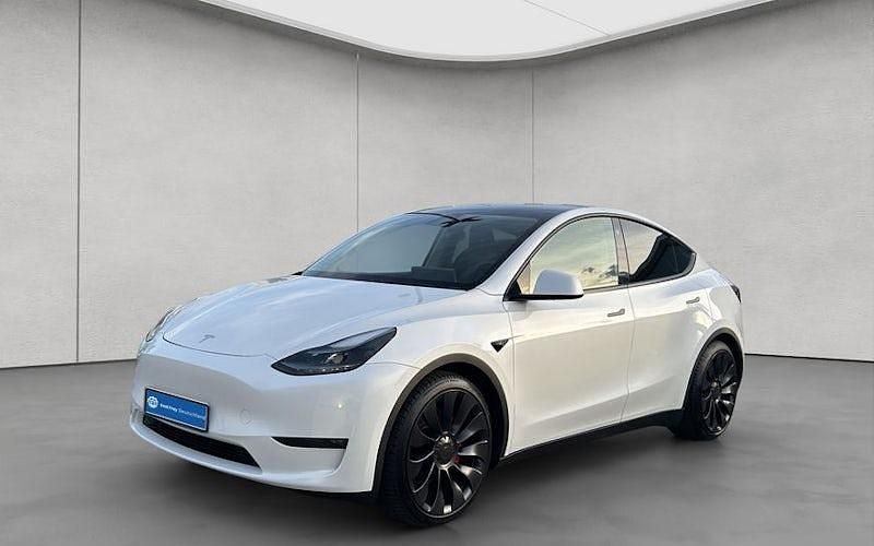 Pearl white multicoat Gebraucht 2022 Tesla Model Y Performance SUV | 39.990 € (Fairer Preis) - Bild 1/4