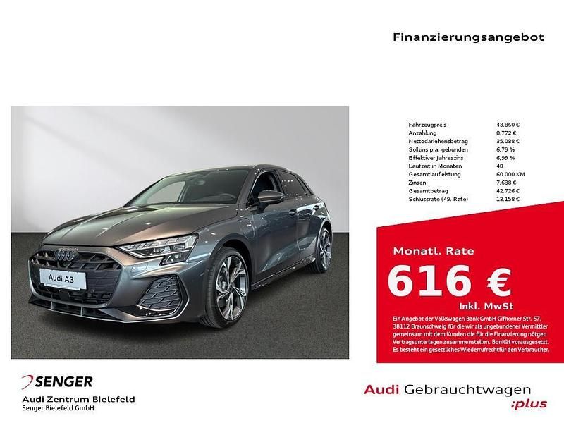 Daytonagrau perleffekt Gebraucht 2025 Audi A3 S-Line Limousine | 43.860 € (Fairer Preis) - Bild 1/4