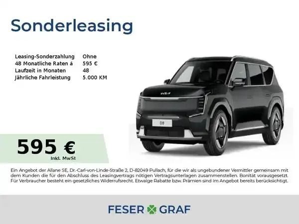 Silber Neu 2025 Kia EV9 SUV | 58.850 € (Superpreis) - Bild 1/3